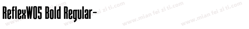 ReflexW05 Bold Regular字体转换